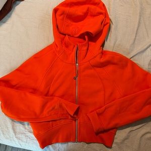 Lululemon Scuba Full-Zip Cropped Hoodie - Solar Orange - Size 10